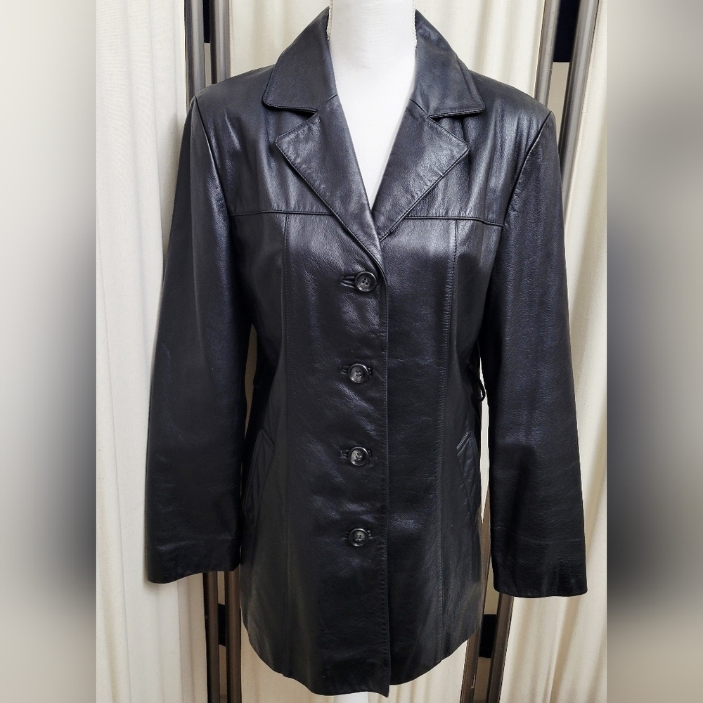 Outdoor Exchange Women's Black Leather Jacket | Size Medium